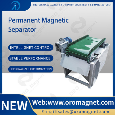 La macchina magnetica della cinghia dell'incrocio del magnete di campo o del separatore del trasportatore di Overband per il ferro di plastica del grano del quarzo rimuove