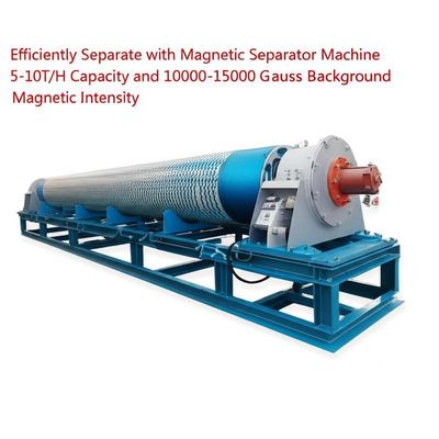 Separare in modo efficiente con la macchina di separazione magnetica Capacità 5-10T/H e Intensità magnetica di fondo 10000-15000Gauss