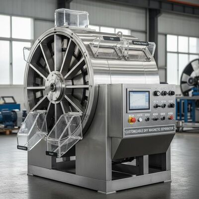 Modello circolare di separatore magnetico a secco personalizzabile che fornisce risultati di separazione coerenti in vari settori industriali