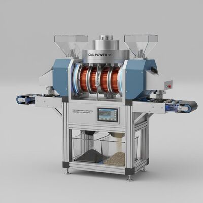 Separatore magnetico a secco personalizzabile incorporando potenza di bobina 11 fornendo soluzioni di separazione magnetica di precisione per l'industria