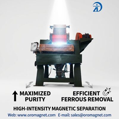 Separatore magnetico ad alto gradiente ad alta forza magnetica con direzione verticale del campo magnetico e facile manutenzione per la separazione