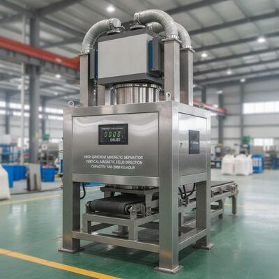 Separatore magnetico ad alto gradiente con intensità del campo magnetico 000 Gauss con direzione del campo magnetico verticale e tipicamente 500-2000 kg industriale