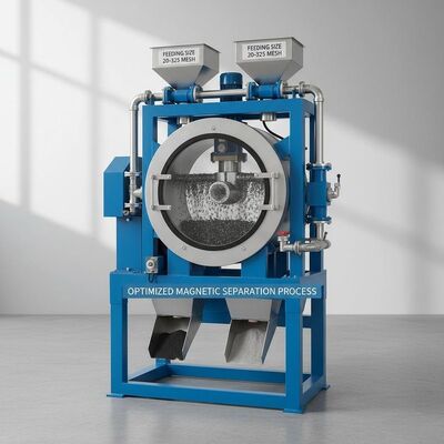 Circolazione di funzionamento di apparecchiature di separazione magnetica con dimensione di alimentazione 20-325 maglia Ottimizzato processo di separazione magnetica