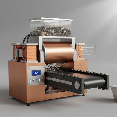 Separatore elettromagnetico di rame che offre una forza di campo magnetico da 0,5 a 1,5 Tesla e un funzionamento automatico che garantisce la separazione dei materiali