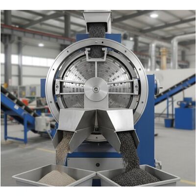 Disegno circolare del separatore magnetico a secco a bassa manutenzione adatto alla separazione di materiali ferrosi nell'industria