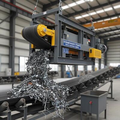 Separatore Magnetico Permanente a Nastro Sopra, Separazione Magnetica di Contaminanti Ferrosi, Corrente Nominale, Modello Dipendente, Attrezzatura per la Rimozione di Metalli