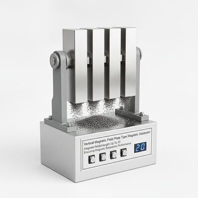 Separatore magnetico a piastra di campo magnetico verticale che offre un'intensità del campo magnetico fino a 20 garantendo prestazioni di separazione magnetica