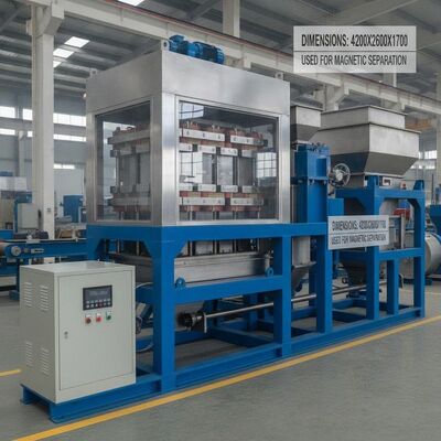 Facile manutenzione Separatore magnetico ad alto gradiente con alimentazione 50Hz60Hz e dimensioni 4200X2600X1700 Usato per la separazione magnetica
