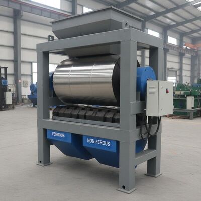 Diametro del tamburo magnetico da 500 a 2000 mm Separatore magnetico a secco Metodo di installazione meccanico o manuale adatto alle applicazioni industriali