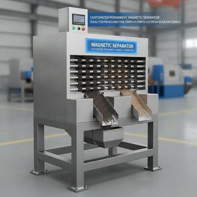 Separatore magnetico Separatore magnetico permanente personalizzato Ideale per rimuovere le particelle di ferro fine dai materiali sfusi