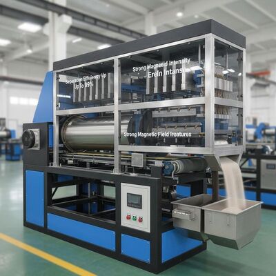 Separazione fino al 99% Separatore magnetico a secco con elevata intensità del campo magnetico e caratteristiche personalizzabili