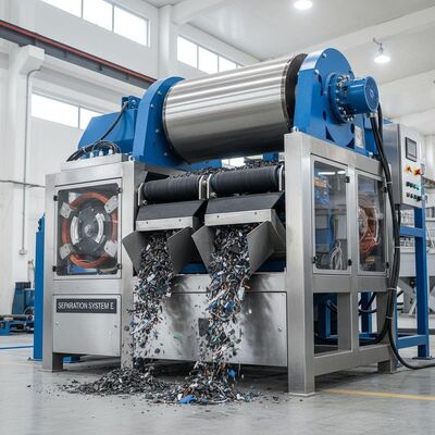 Separazione di metalli ferrosi da materiali non metallici Separatore elettromagnetico con funzionamento automatico e metodo di isolamento E per la selezione