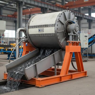 Separatore magnetico umido orizzontale o inclinato con struttura cilindrica e isolamento di categoria E adatto alla lavorazione dei minerali