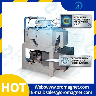 Equipaggiamento di separazione magnetica a livello di isolamento E, con capacità da 1 a 10 tonnellate all'ora e frequenza di vibrazione di 70 rmin per la lavorazione dei materiali