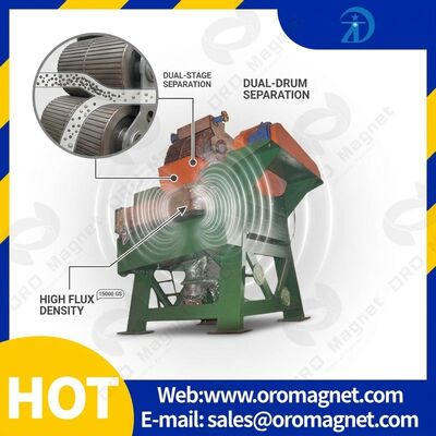 Separatore magnetico di tipo piastra di facile manutenzione con elevata intensità di campo magnetico per la separazione magnetica industriale
