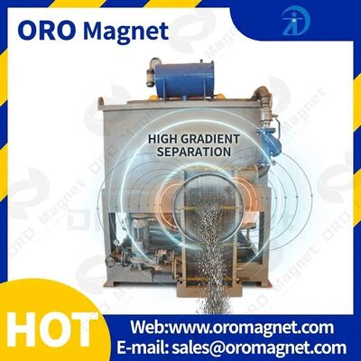 Distribuzione uniforme del campo magnetico Separatore magnetico ad alto gradiente con installazione semplice e alta intensità del campo magnetico per la separazione