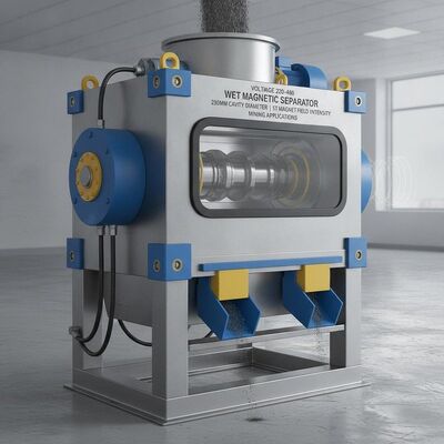 Separatore magnetico umido a tensione 220480 con diametro di cavità di 250 mm e intensità di campo magnetico di 5 T adatto alle applicazioni minerarie