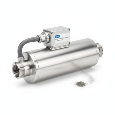 Separatore magnetico permanente 380V costruito con modalità di connessione a filo e materiale di guscio 304SS che garantisce la separazione magnetica
