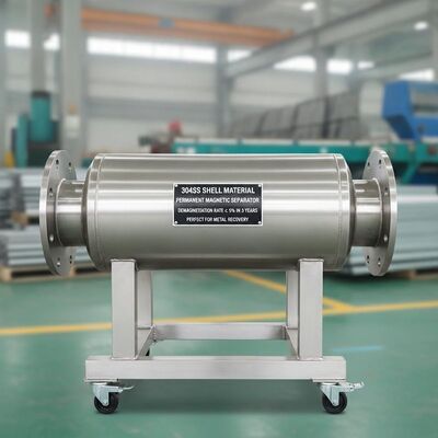 304SS Material Shell Separatore magnetico permanente che garantisce un tasso di demagnetizzazione non superiore al 5% in 3 anni Perfetto per il recupero del metallo